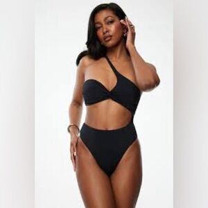 Dynamite Sz S Black Cut Out Padded Sexy One Piece Swimsuit